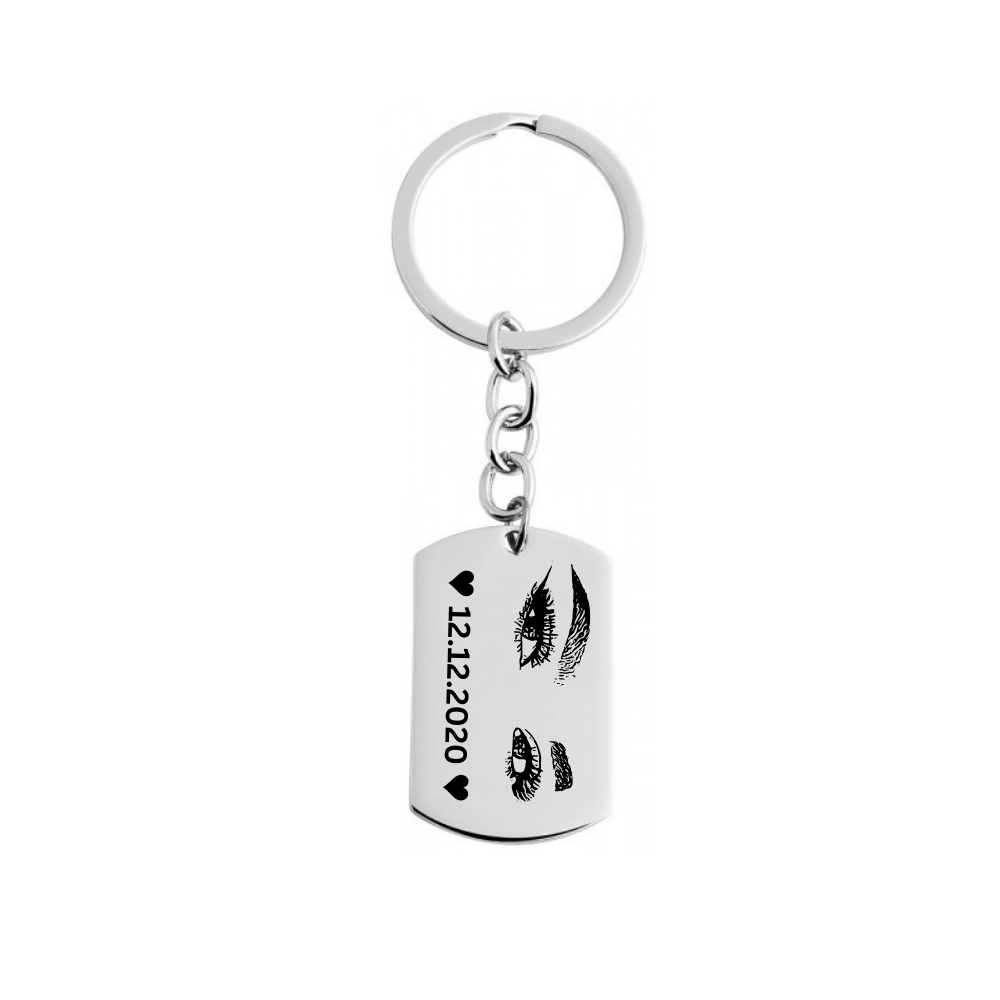 ✨ Personalized eye keychain🔒❤️