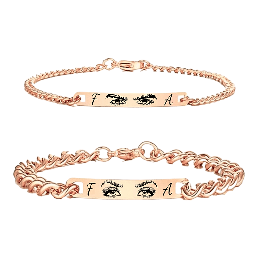 Partner bracelets with eye engraving