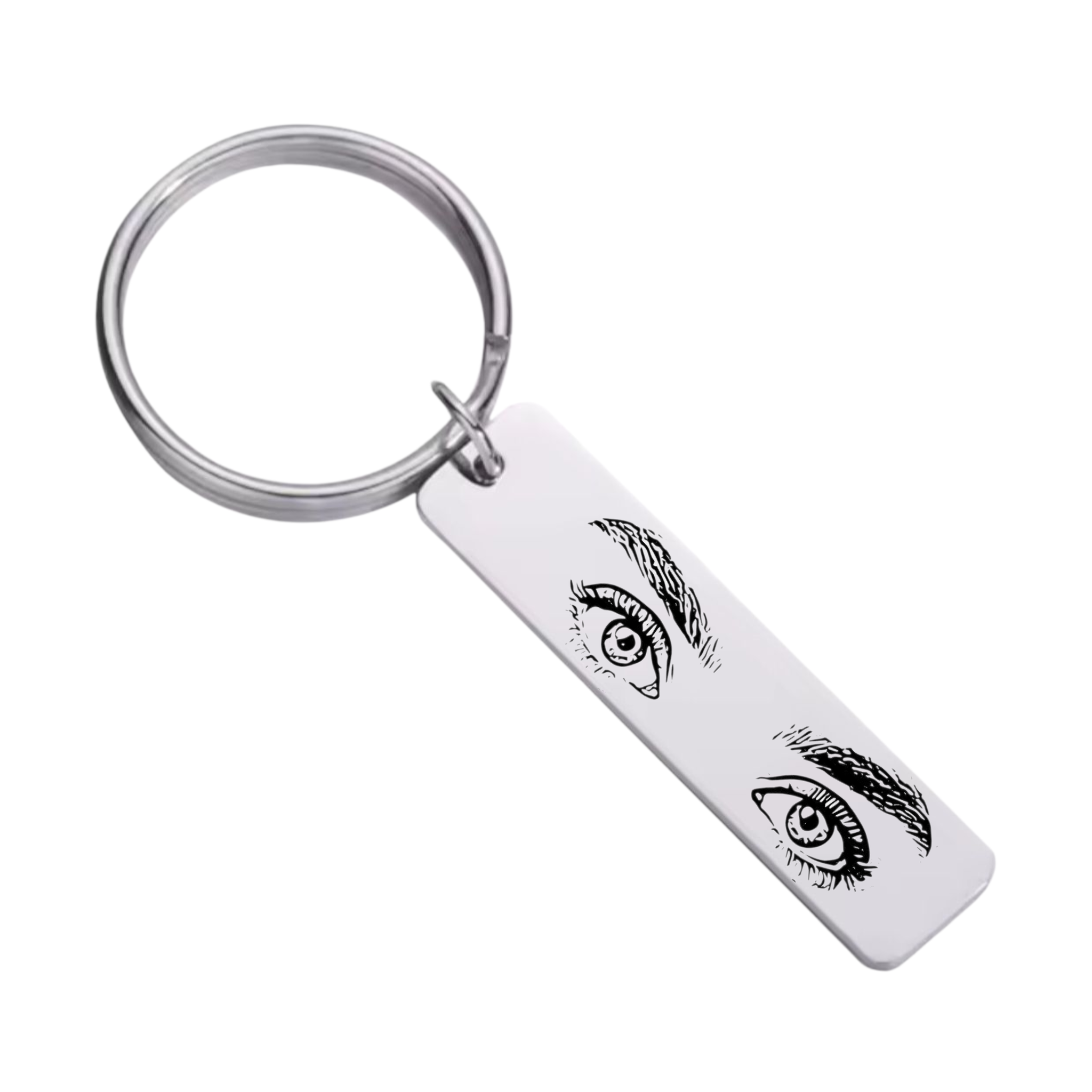 Personalisierte Augen-Schlüsselanhänger aus Edelstahl Foreverengraved