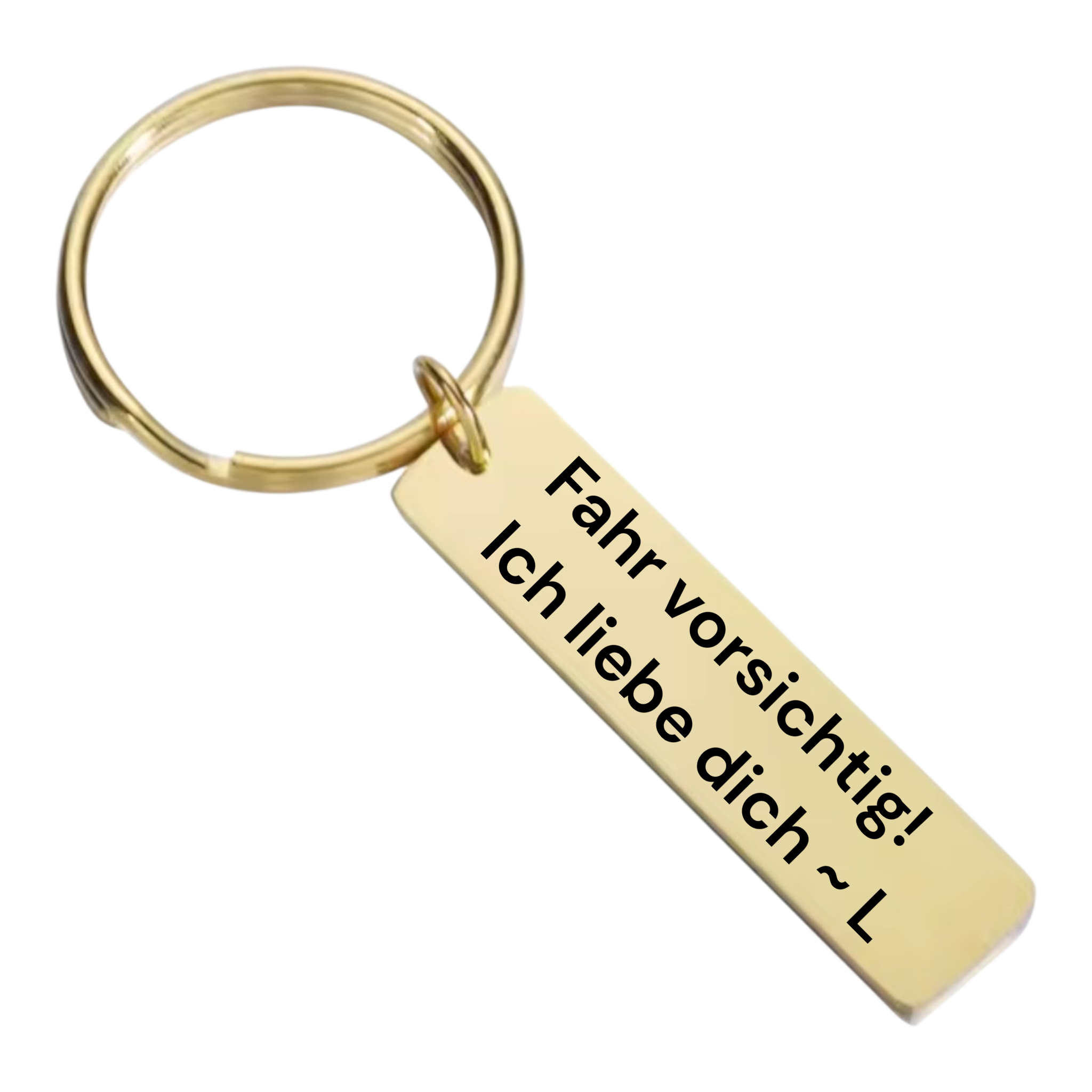 Personalized keychain – Engraved with name, date or message | Gift for partner & family