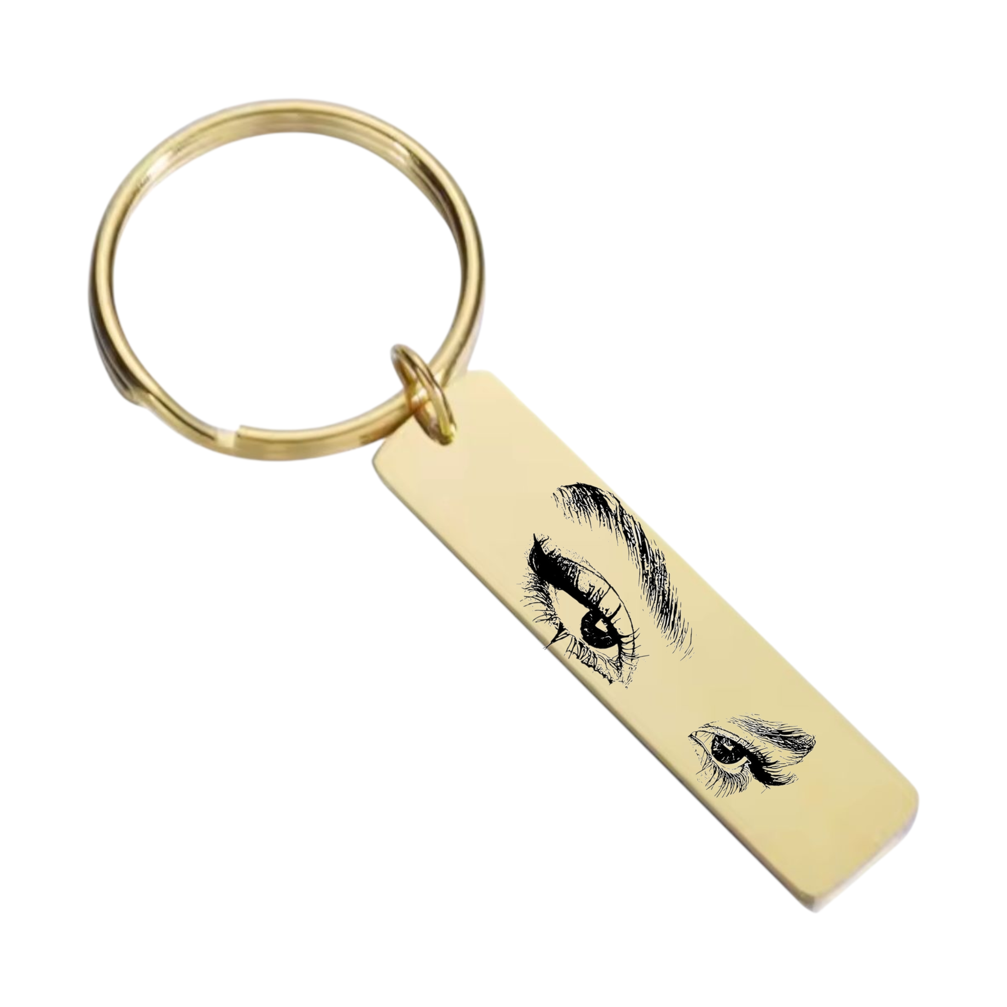 Personalisierte Augen-Schlüsselanhänger aus Edelstahl Foreverengraved