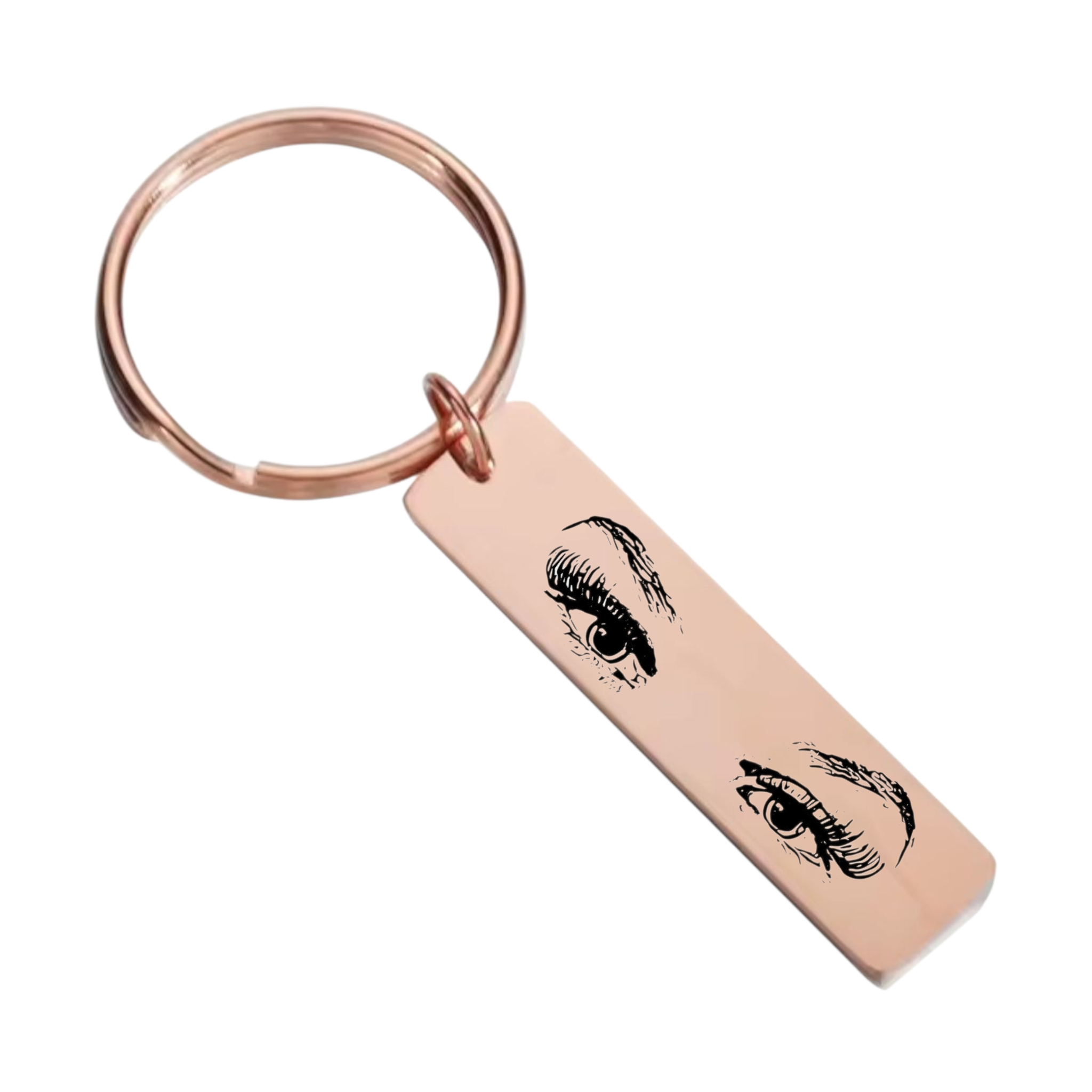 Personalisierte Augen-Schlüsselanhänger aus Edelstahl Foreverengraved
