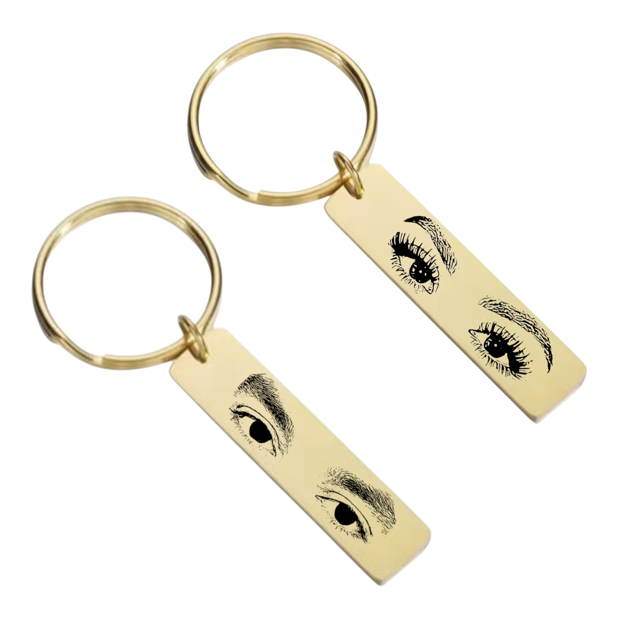 🔑 Personalisierte Augen Schlüsselanhänger im Partner-Set (2 Stück) 🔑