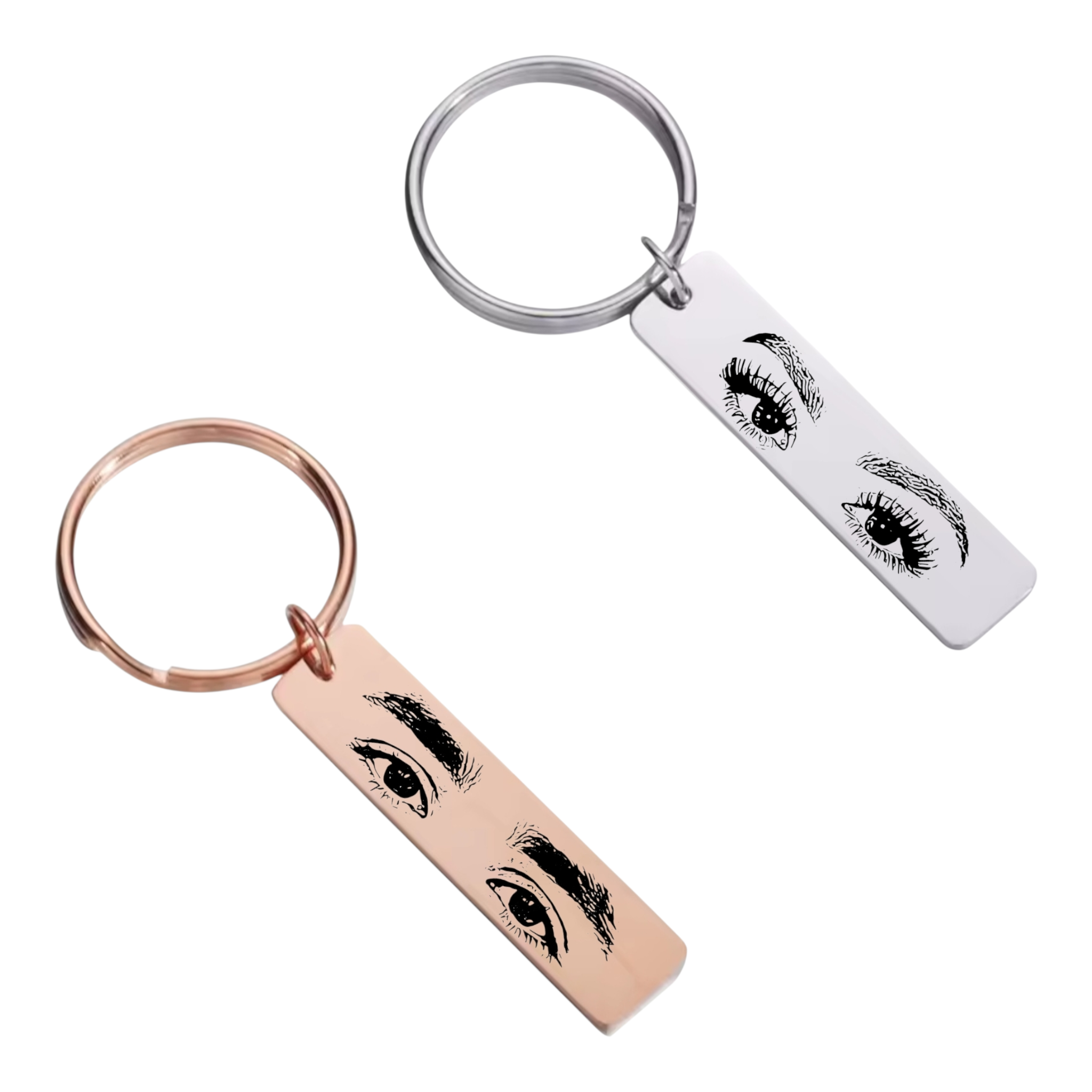 🔑 Personalized Eye Keychains in a Partner Set (2 pieces) 🔑