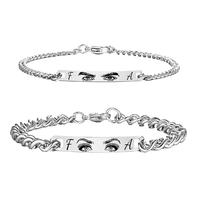 Partnerarmbänder mit Augengravur