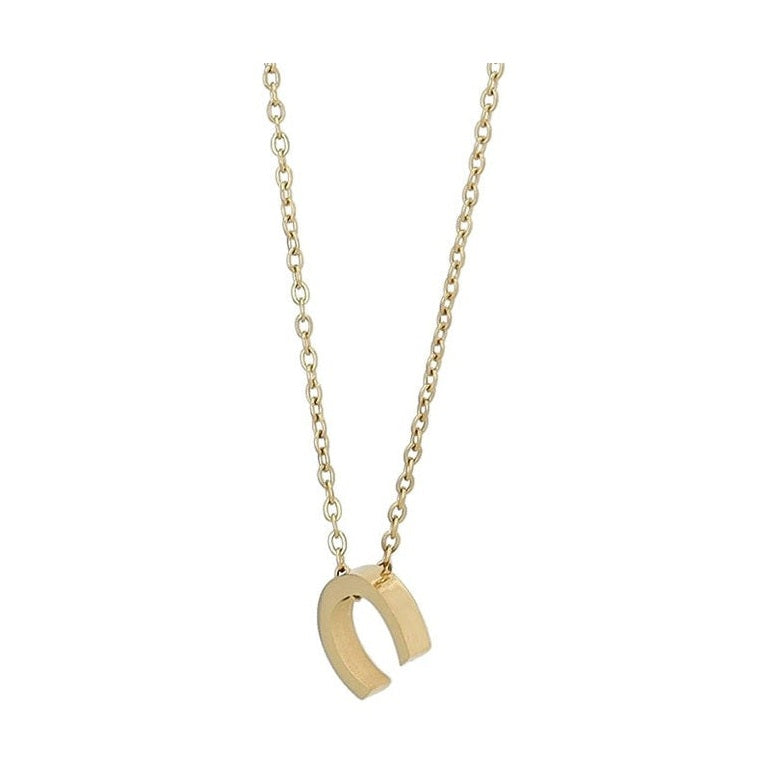 Littri – Edelstahlkette mit Buchstaben-Anhänger in Gold 45 + 5 cm Foreverengraved