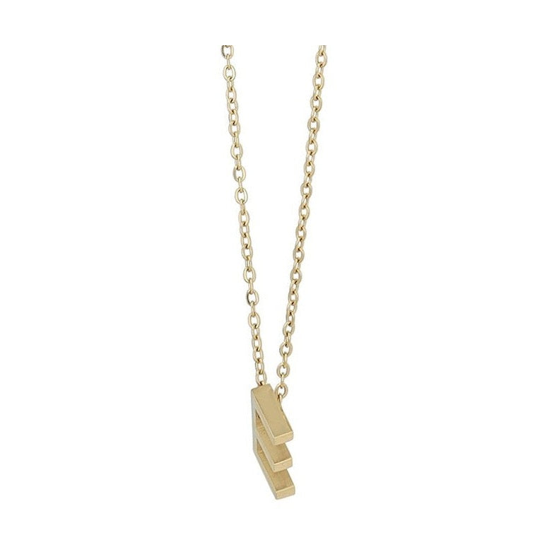Littri – Edelstahlkette mit Buchstaben-Anhänger in Gold 45 + 5 cm Foreverengraved