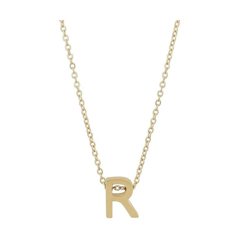 Littri – Edelstahlkette mit Buchstaben-Anhänger in Gold 45 + 5 cm Foreverengraved