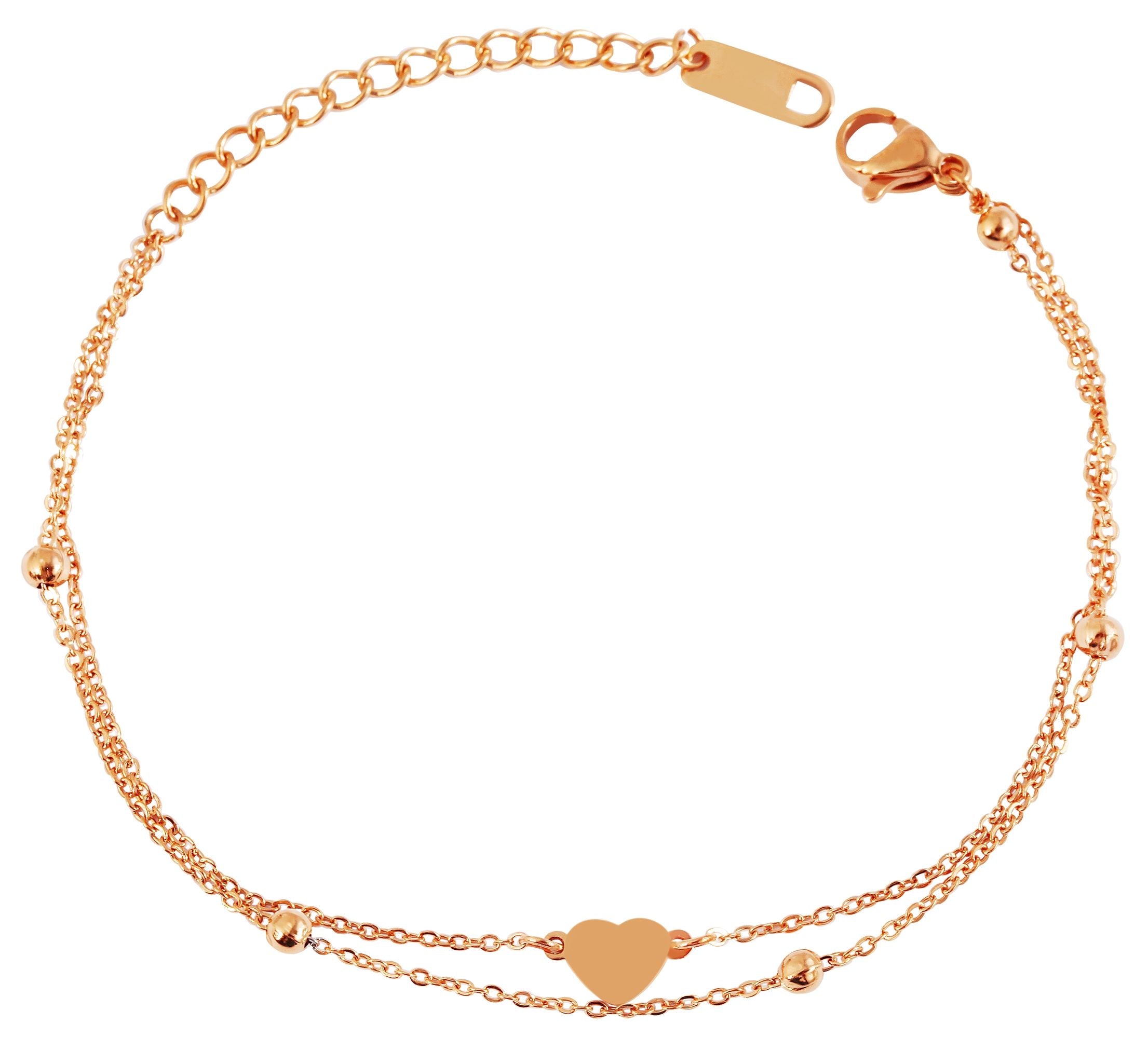 Akzent stainless steel bracelet with heart element – elegance & love in one piece of jewelry