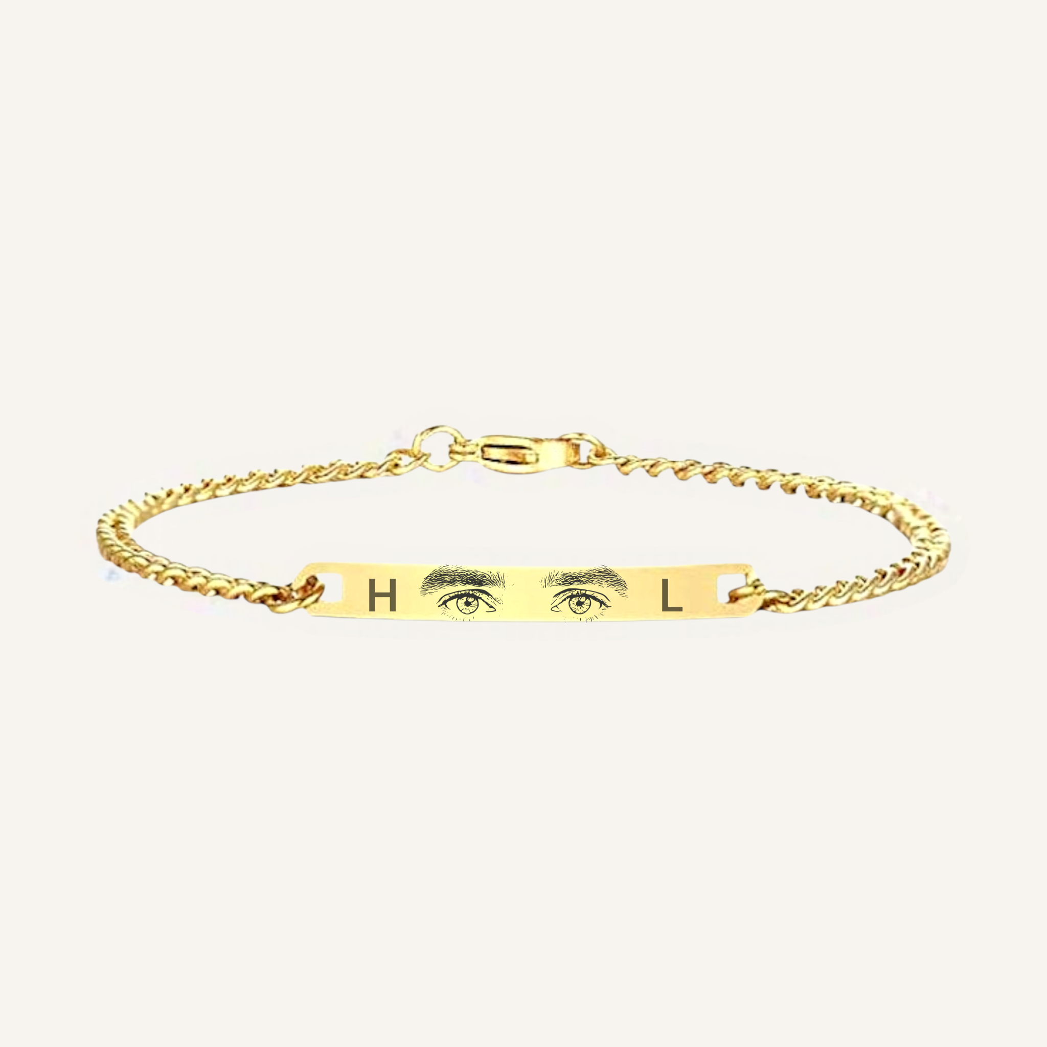 Personalisiertes Augenarmband mit Gravur