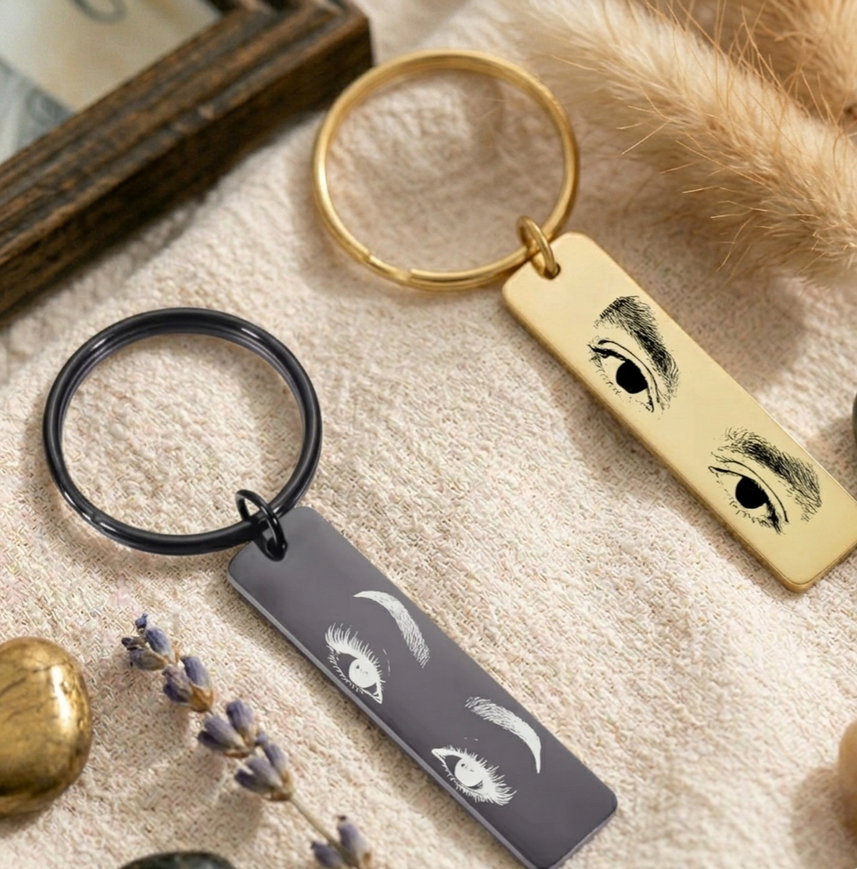 🔑 Personalized Eye Keychains in a Partner Set (2 pieces) 🔑