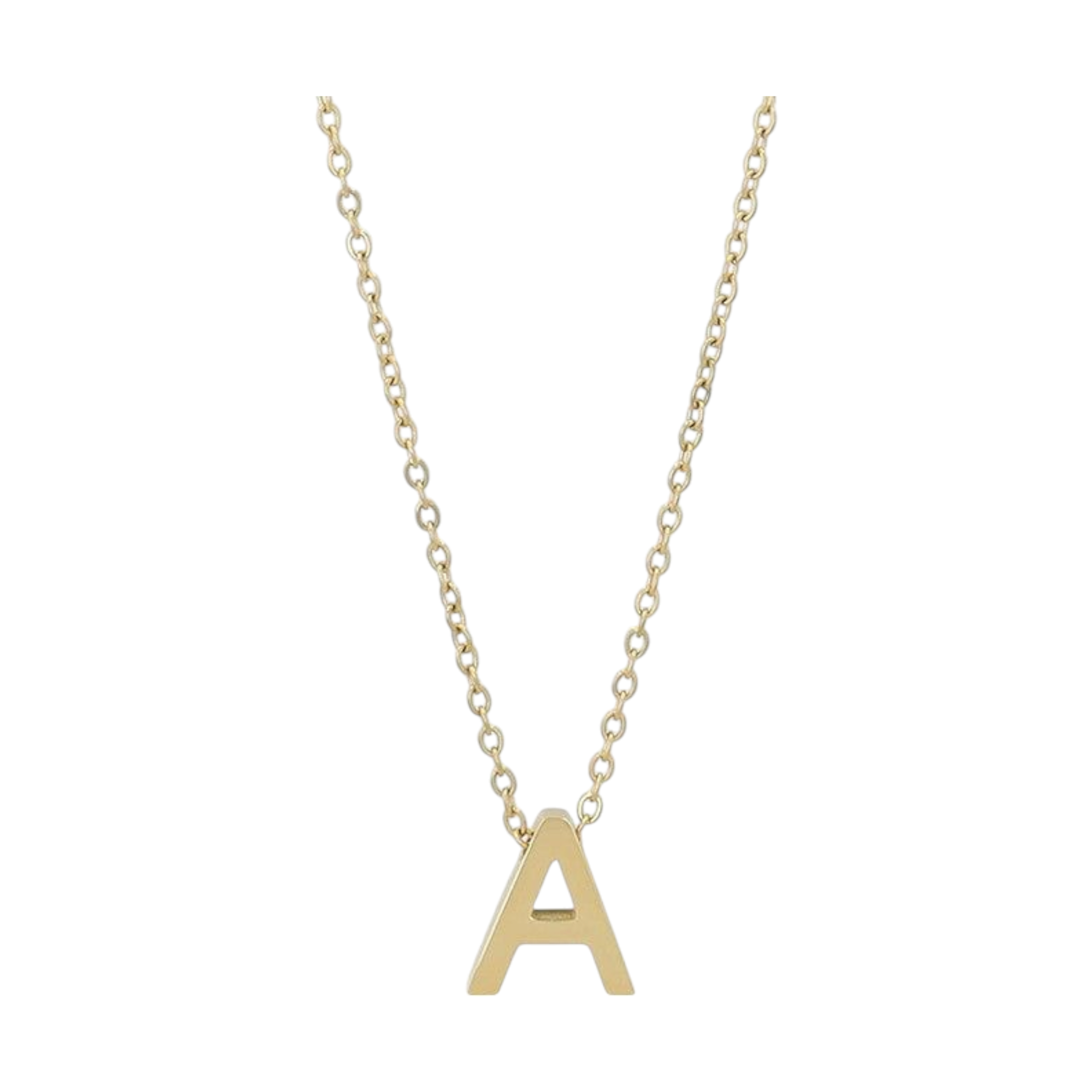 Littri – Edelstahlkette mit Buchstaben-Anhänger in Gold 45 + 5 cm Foreverengraved