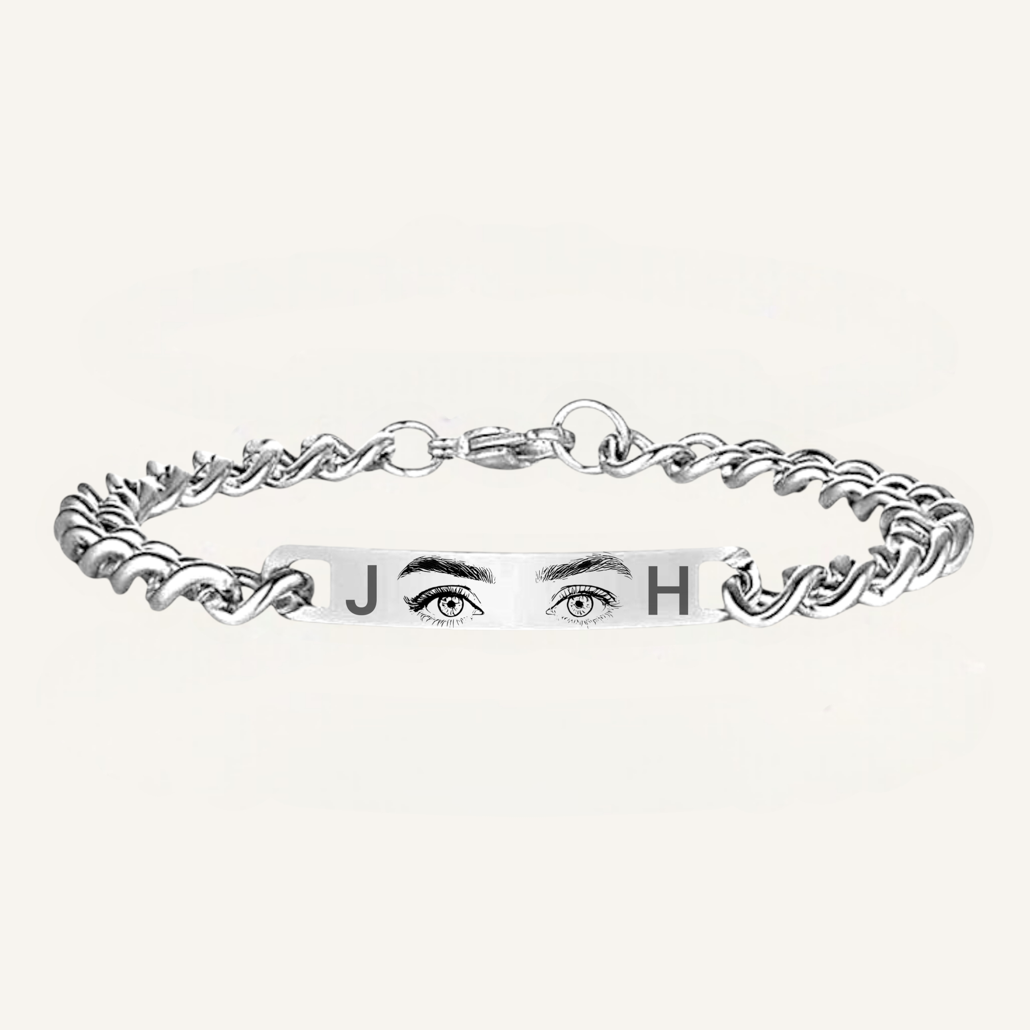 Personalisiertes Augenarmband mit Gravur