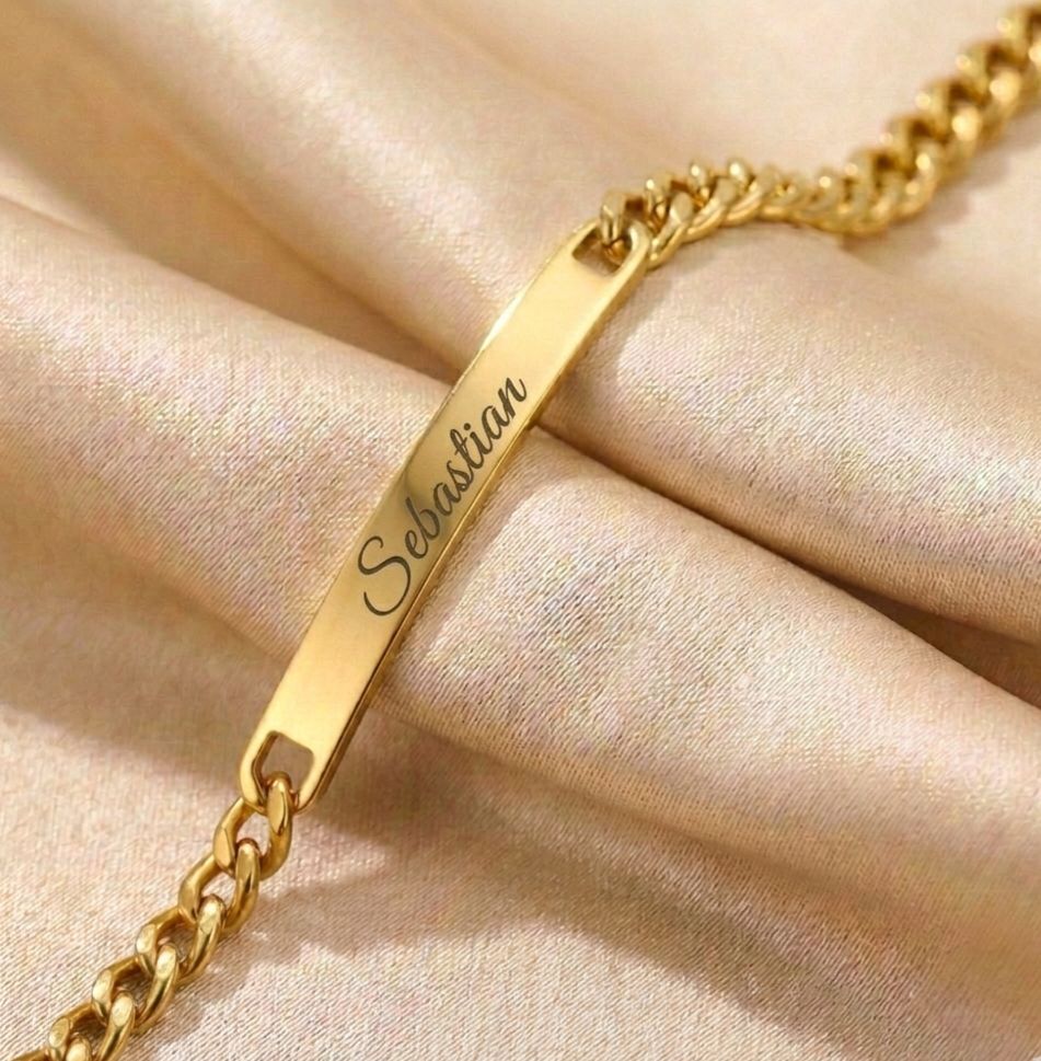 Einzelnes Gravur Armband Schmal