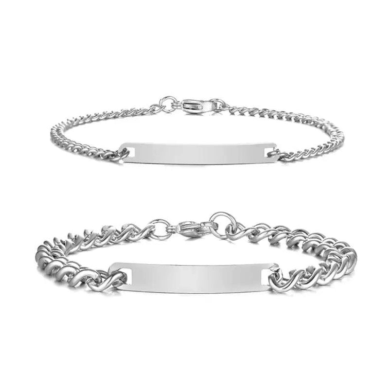 2 Partnerarmbänder mit Gravur - ForeverEngraved