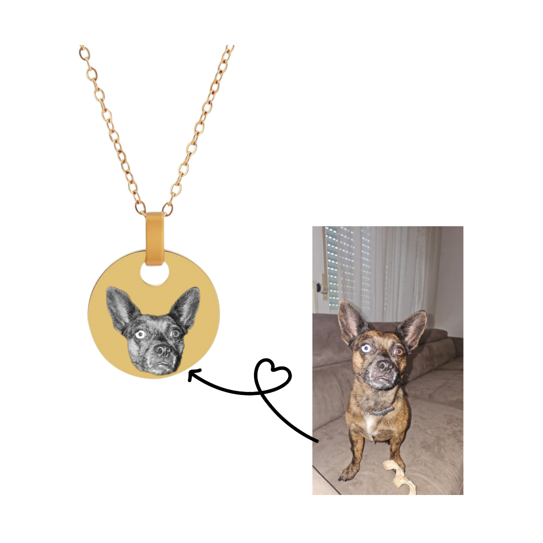 Runde Halskette mit Haustier Foreverengraved