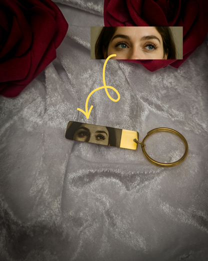Personalized stainless steel eye keychains