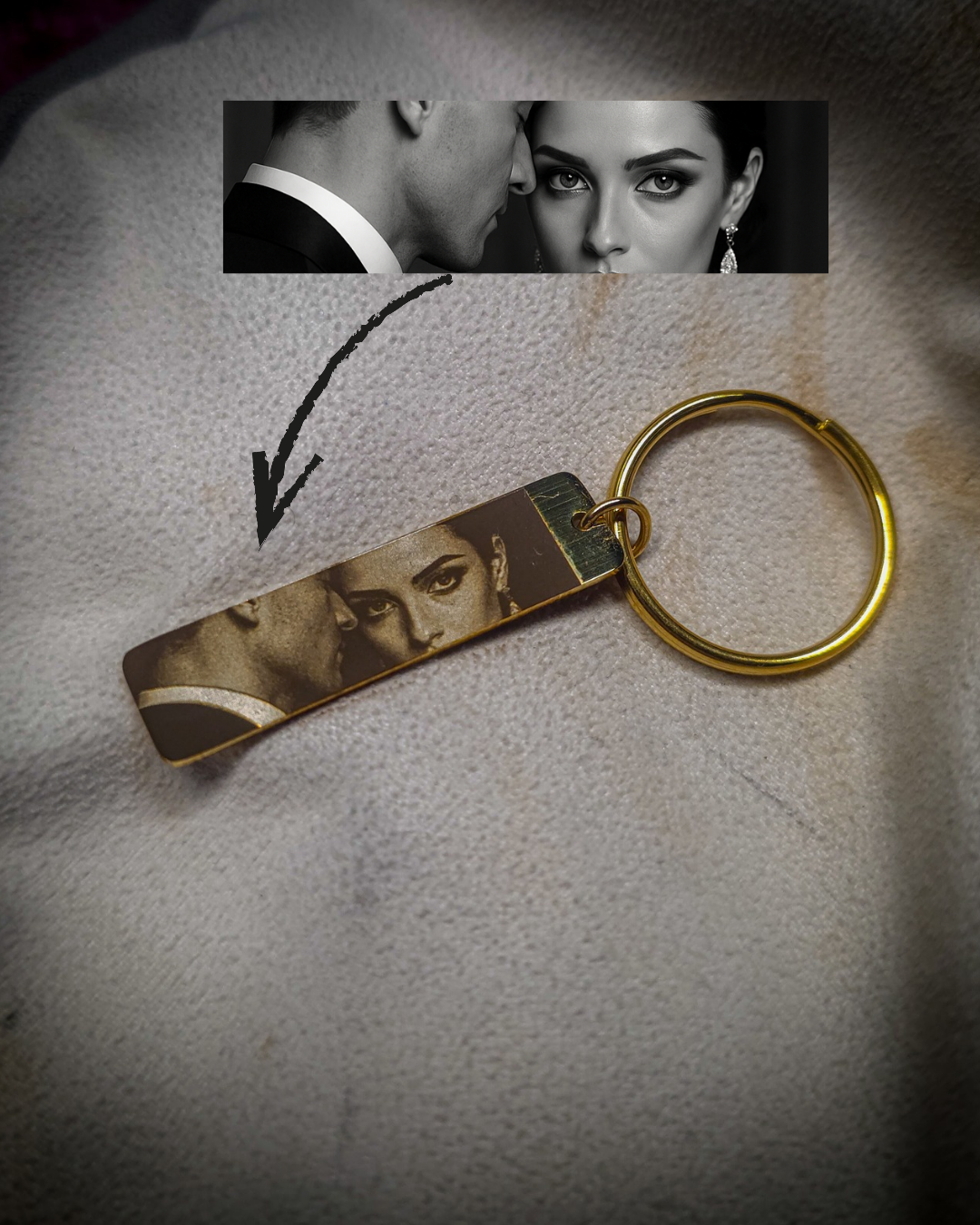 Personalized stainless steel eye keychains