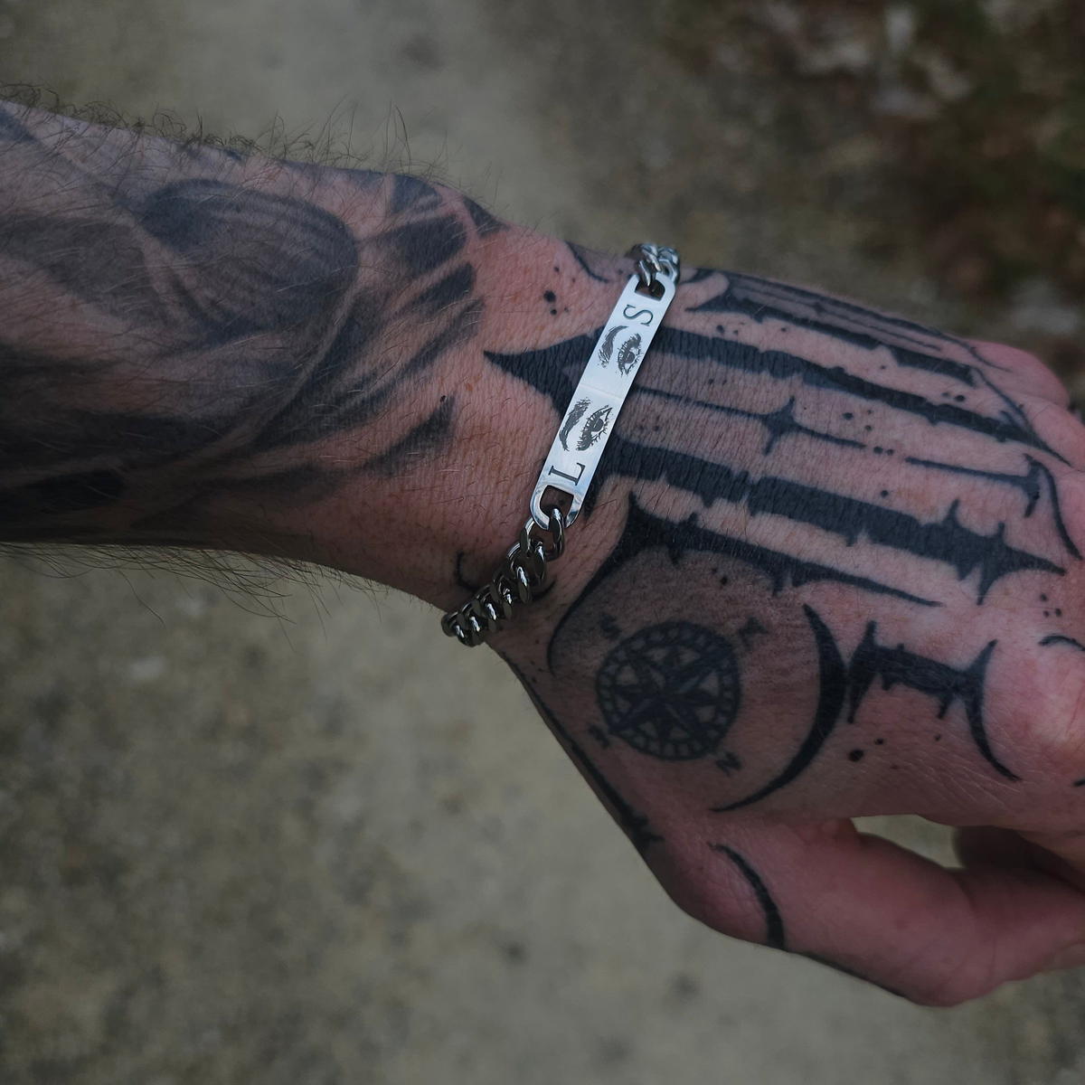 Personalized Eye Bracelet with Engraving