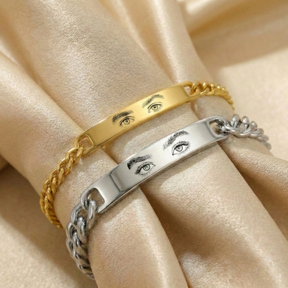 Augen Armbänder in Gold und silber hochwertig für paare