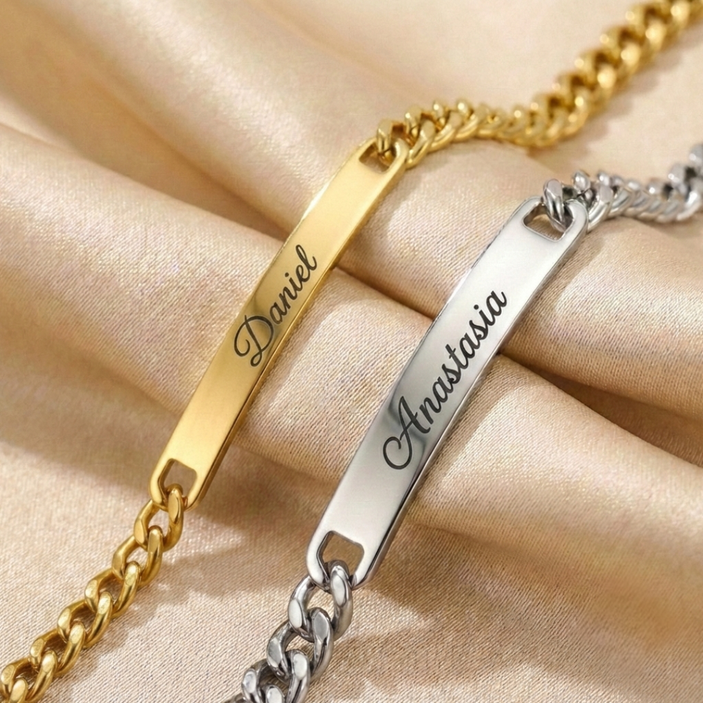 Schöne Namens-Armbänder aus hochwertigem Edeltahl Rostfrei