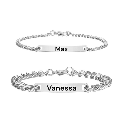 2 Partnerarmbänder mit Gravur - ForeverEngraved