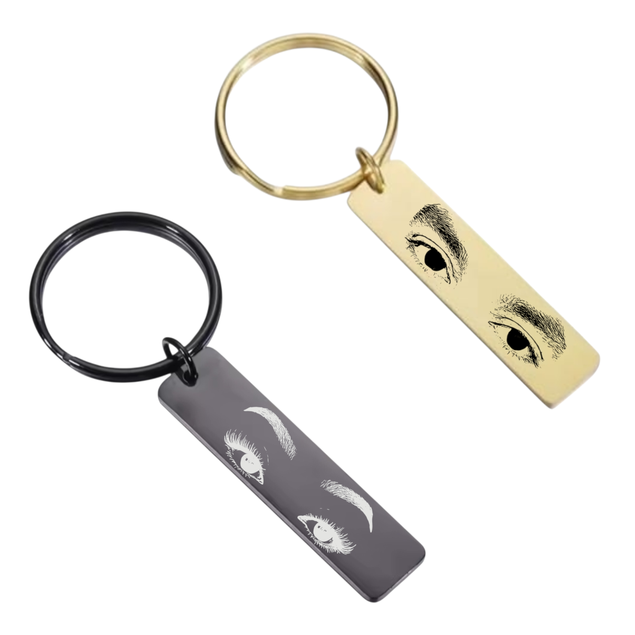 🔑 Personalisierte Augen Schlüsselanhänger im Partner-Set (2 Stück) 🔑