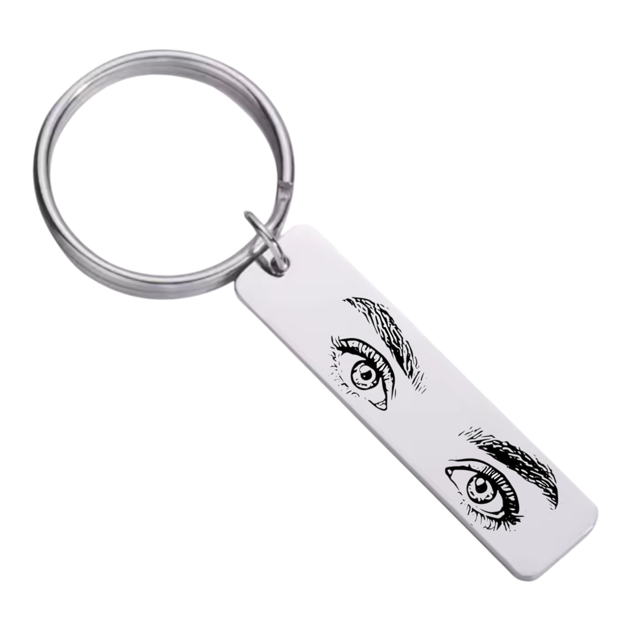 Personalisierte Augen-Schlüsselanhänger aus Edelstahl