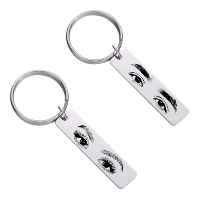🔑 Personalisierte Augen Schlüsselanhänger im Partner-Set (2 Stück) 🔑