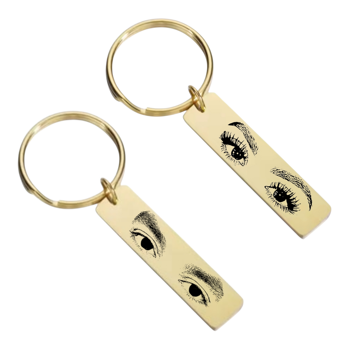 🔑 Personalized Eye Keychains in a Partner Set (2 pieces) 🔑