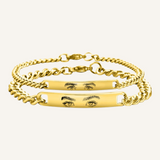 Goldenes Gravurarmband als persönliches Geschenk
