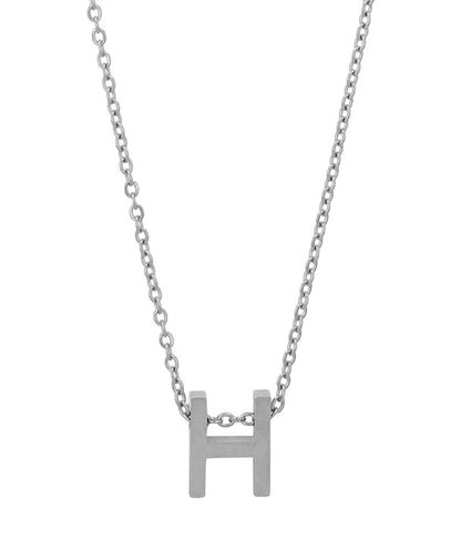 Courrier – Edelstahlkette mit Buchstaben-Anhänger in Silber (45 + 5 cm)