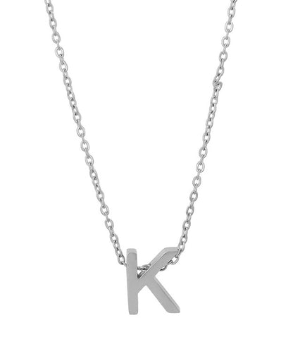 Courrier – Edelstahlkette mit Buchstaben-Anhänger in Silber (45 + 5 cm)