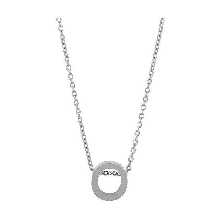 Courrier – Edelstahlkette mit Buchstaben-Anhänger in Silber 45 + 5 cm Foreverengraved