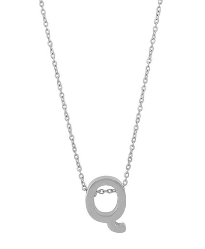 Courrier – Edelstahlkette mit Buchstaben-Anhänger in Silber (45 + 5 cm)