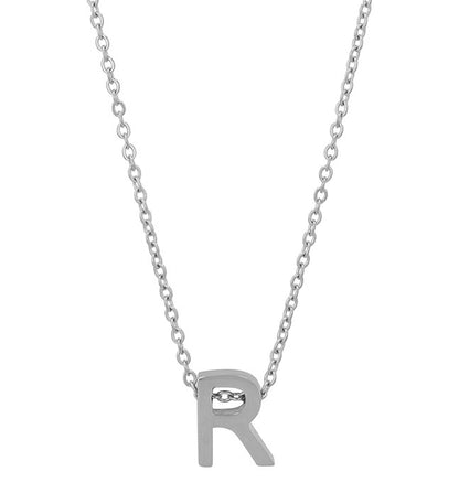 Courrier – Edelstahlkette mit Buchstaben-Anhänger in Silber (45 + 5 cm)