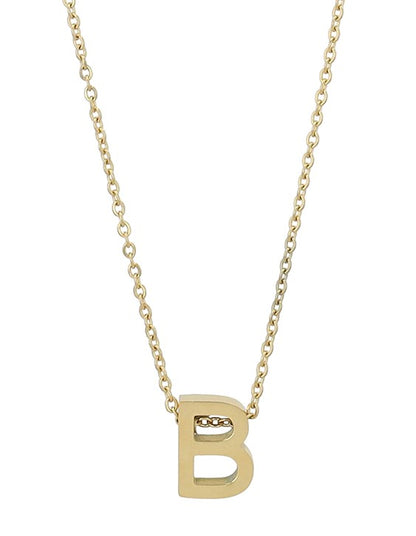 Littri – Edelstahlkette mit Buchstaben-Anhänger in Gold (45 + 5 cm)