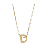 Littri – Edelstahlkette mit Buchstaben-Anhänger in Gold 45 + 5 cm Foreverengraved