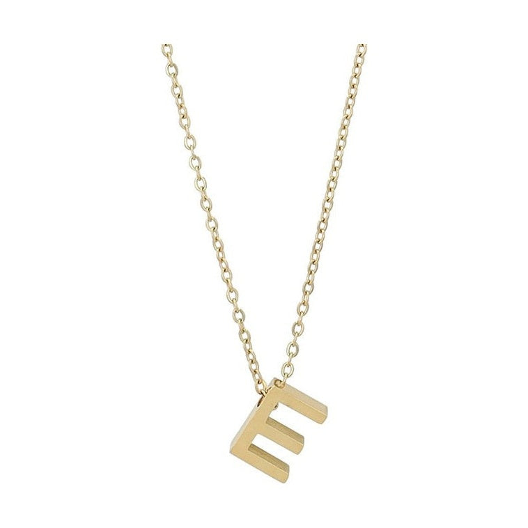 Littri – Edelstahlkette mit Buchstaben-Anhänger in Gold 45 + 5 cm Foreverengraved