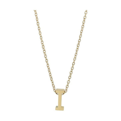 Littri – Edelstahlkette mit Buchstaben-Anhänger in Gold 45 + 5 cm Foreverengraved