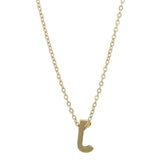 Littri – stainless steel necklace with letter pendant in gold (45 + 5 cm)