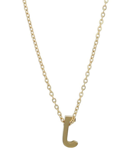 Littri – Edelstahlkette mit Buchstaben-Anhänger in Gold (45 + 5 cm)