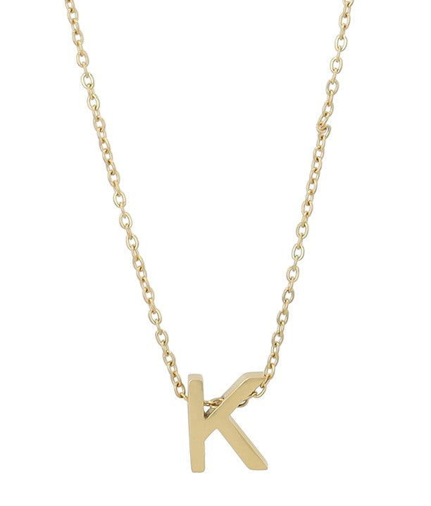Littri – Edelstahlkette mit Buchstaben-Anhänger in Gold (45 + 5 cm)