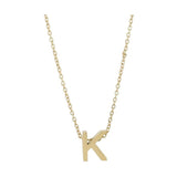 Littri – Edelstahlkette mit Buchstaben-Anhänger in Gold 45 + 5 cm Foreverengraved