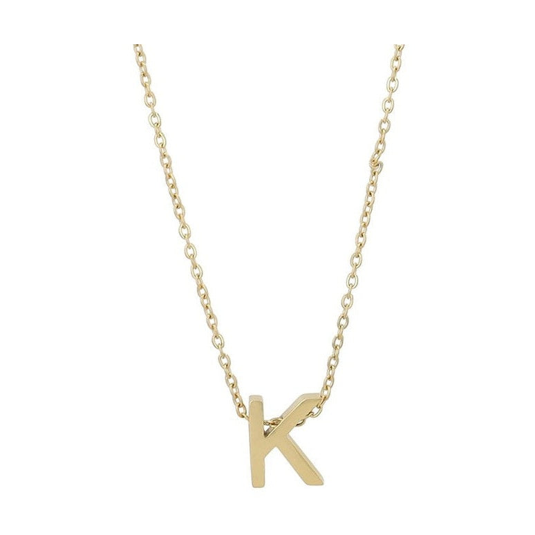 Littri – Edelstahlkette mit Buchstaben-Anhänger in Gold 45 + 5 cm Foreverengraved