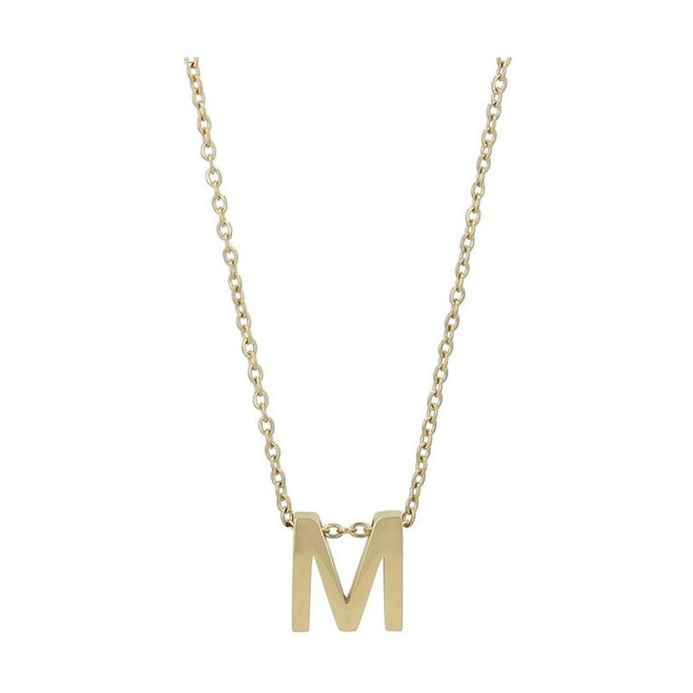 Littri – Edelstahlkette mit Buchstaben-Anhänger in Gold 45 + 5 cm Foreverengraved