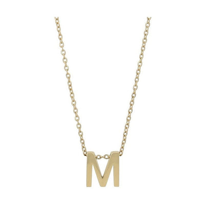 Littri – Edelstahlkette mit Buchstaben-Anhänger in Gold 45 + 5 cm Foreverengraved