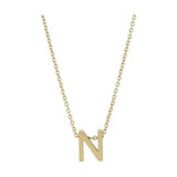 Littri – Edelstahlkette mit Buchstaben-Anhänger in Gold 45 + 5 cm Foreverengraved