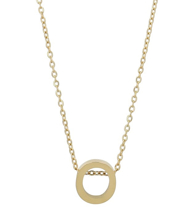 Littri – Edelstahlkette mit Buchstaben-Anhänger in Gold (45 + 5 cm)