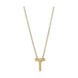 Littri – Edelstahlkette mit Buchstaben-Anhänger in Gold 45 + 5 cm Foreverengraved